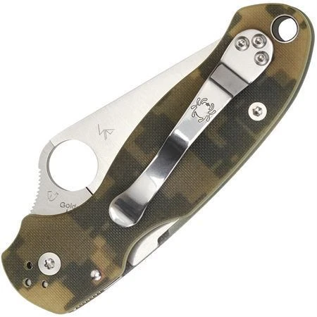 Spyderco 223GPCMO Para 3 Satin Finish Blade Linerlock Folding Pocket Knife With Camo FRN Handle 2 Spyderco 223GPCMO Para 3 Satin Finish Blade Linerlock Folding Pocket Knife With Camo FRN Handle - Image 2