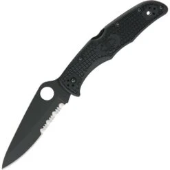 Spyderco 10PSBBK Endura 4 Part Serrated Blade Lockback Folding Pocket Knife