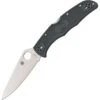 Spyderco 10FPGY Endura 4 Lockback Folding Pocket Knife With Vibrant Gray Fiberglass Reinforced Nylon Handles