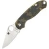 Spyderco 223GPCMO Para 3 Satin Finish Blade Linerlock Folding Pocket Knife With Camo FRN Handle