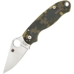 Spyderco 223GPCMO Para 3 Satin Finish Blade Linerlock Folding Pocket Knife With Camo FRN Handle