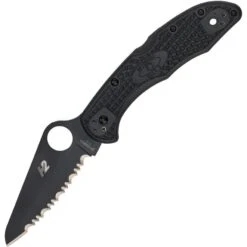 Spyderco 88SBBK2 Salt 2 Serrated Lockback Folding Pocket Knife