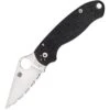 Spyderco 223GS Para 3 Satin Finish Blade Lockback Folding Pocket Knife With Black G10 Handle