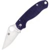 Spyderco 223GPDBL Para 3 Compression Lock Linerlock Folding Satin Finish Blade Pocket Knife With Blue G10 Handle