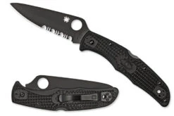 Spyderco Endura 4 - Black - Black Blade - Partially Serrated