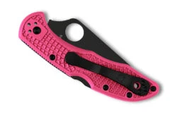 Spyderco Delica 4 - Pink - Black Blade -Spyderco C11FPPNS30VBK Closed 63518.1599690349