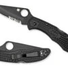 Spyderco Delica 4 Lightweight - Black - Black Blade - Partially Serrated