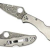 Spyderco Delica 4 - Titanium - Damascus Blade