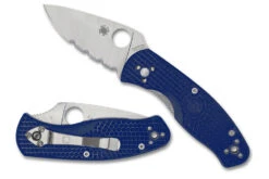 Spyderco Persistence Lightweight - Blue FRN - S35VN Blade - Partially Serrated