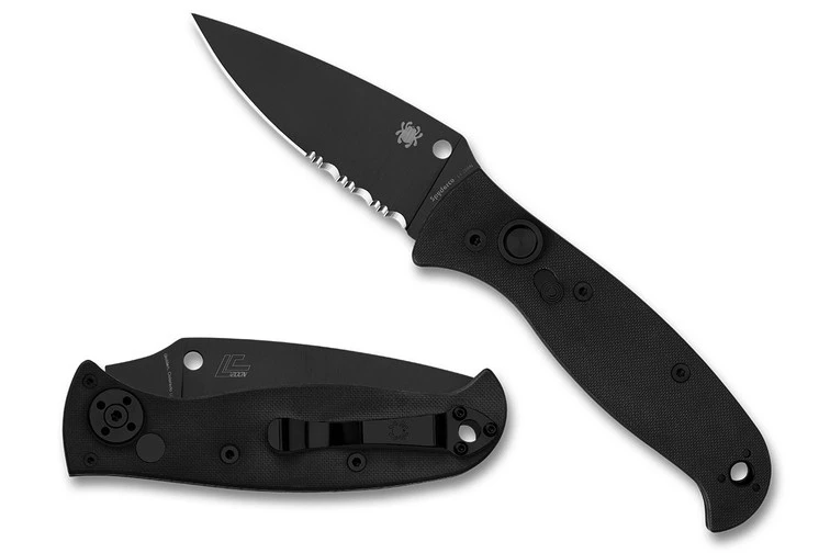 Spyderco Autonomy 2 - Black Blade - Partially Serrated 1 Spyderco Autonomy 2 - Black Blade - Partially Serrated