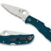 Spyderco Endela - Blue FRN - Fully Serrated - K390 Blade