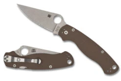 Spyderco Paramilitary 2 - Brown G-10 - CPM 15V - Sprint Run