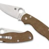 Spyderco Paramilitary 2 - Brown Canvas Micarta - Cru-Wear Blade