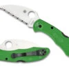 Spyderco Salt 2 - Green FRN - Wharncliffe - Fully Serrated - LC200N Blade