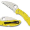 Spyderco Salt 2 - Yellow - Wharncliffe - Fully Serrated