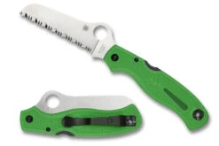 Spyderco Atlantic Salt - Green FRN - LC200N Blade - Fully Serrated