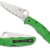 Spyderco Pacific Salt 2 - Green FRN - LC200N Blade - Fully Serrated