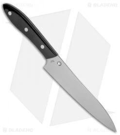 Spyderco 7" Chef's Knife Black Corian K12P -Spyderco Spyderco 7in Chefs Black Corian K12P BHQ 50842 jr spine