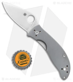 Spyderco Alcyone Liner Lock Knife Gray G-10 (2.75" Satin) C222GPGY -Spyderco Spyderco Alcyone LL Gray G 10 Satin BHQ 71270 jr bottlecap