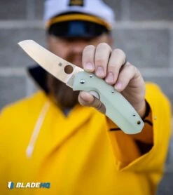 Spyderco Anso Rock Lobster Liner Lock Knife Natural G-10 (3.75" Satin CPM-M4) -Spyderco Spyderco Anso Rock Lobster Liner Lock Knife Natural G 10 Satin CPM M4 BHQ 103827 kp Captain web