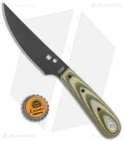 Spyderco Bow River Fixed Blade Knife OD Green/Gray G-10 (4.4" Black) FB46GPODBK -Spyderco Spyderco Bow River OD Green Gray G 10 Black FB46GPODBK BHQ 119348 jr bottlecap