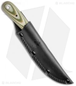 Spyderco Bow River Fixed Blade Knife OD Green/Gray G-10 (4.4" Black) FB46GPODBK -Spyderco Spyderco Bow River OD Green Gray G 10 Black FB46GPODBK BHQ 119348 jr sheath