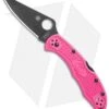 Spyderco Delica 4 Lightweight Lockback Knife Pink FRN (2.88" Black S30V)