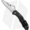 Spyderco Delica 4 Thin Red Line Knife Black FRN (2.9" Serr Satin) C11FPSBKRD