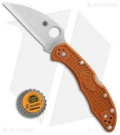Spyderco Delica 4 Wharncliffe Sprint Run Knife Burnt Orange (2.9" HAP40 Core) -Spyderco Spyderco Delica 4 Wharncliffe Sprint Run Burnt Orange HAP40 Core BHQ 78692 er bottlecap