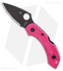 Spyderco Dragonfly 2 Pink Lightweight Lockback Knife Pink FRN (2.3" Black)