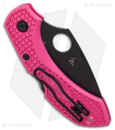 Spyderco Dragonfly 2 Pink Lightweight Lockback Knife Pink FRN (2.3" Black) 3 Spyderco Dragonfly 2 Pink Lightweight Lockback Knife Pink FRN (2.3" Black) - Image 3