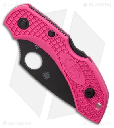 Spyderco Dragonfly 2 Pink Lightweight Lockback Knife Pink FRN (2.3" Black) 2 Spyderco Dragonfly 2 Pink Lightweight Lockback Knife Pink FRN (2.3" Black) - Image 2