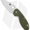 Spyderco Efficient Liner Lock Knife Green G-10 (3" Satin Serr) C216GPSGR