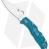 Spyderco Endela Lightweight Blue FRN Knife (3.41" Satin K390) C243FPK390