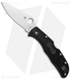 Spyderco Endela Lightweight Lockback Knife Black FRN (3.41" Satin) C243PBK