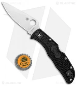 Spyderco Endela Lightweight Lockback Knife Black FRN (3.41" Satin) C243PBK -Spyderco Spyderco Endela Lightweight LB Black FRN Satin C243PBK BHQ 97436 jr bottlecap