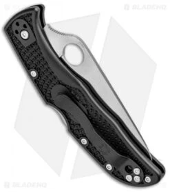 Spyderco Endela Lightweight Lockback Knife Black FRN (3.41" Satin) C243PBK -Spyderco Spyderco Endela Lightweight LB Black FRN Satin C243PBK BHQ 97436 jr side