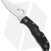 Spyderco Endela Lightweight Lockback Knife Black FRN (3.41" Satin Serr) C243SBK