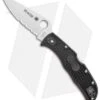Spyderco Endela Thin Red Line Knife Black FRN (3.4" Serr Satin) C243FPSBKRD