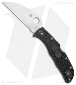 Spyderco 24 Spyderco Endela Wharncliffe Lockback Knife Black FRN (3.5" Satin)
