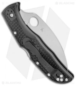 Spyderco Endela Wharncliffe Lockback Knife Black FRN (3.5" Satin) -Spyderco Spyderco Endela Wharncliffe Back Lock Black FRN Satin C243FPWCBK BHQ 138211 jr side