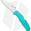 Spyderco Endura 4 Knife Flat Ground Tantalizing Teal FRN (3.75" Satin)