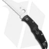 Spyderco Endura 4 Wharncliffe Back Lock Knife Black FRN (3.75" Satin Serr)