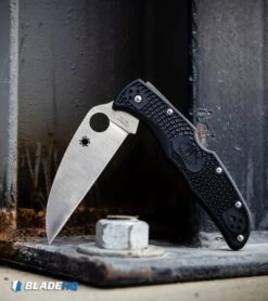 Spyderco Endura 4 Wharncliffe Back Lock Knife Black FRN (3.75" Satin) -Spyderco Spyderco Endura 4 Wharncliffe Back Lock Knife Black FRN Satin BHQ 93618 kp steel web