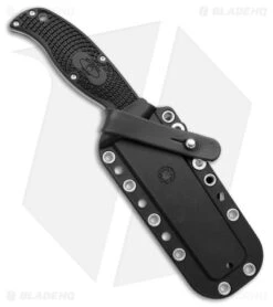 Spyderco Enuff 2 Leaf Fixed Blade Knife Black FRN (3.9" Satin) FB31PBK2 -Spyderco Spyderco Enuff 2 Leaf Fixed Blade Black FRN Satin BHQ 145711 jr sheath