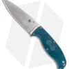 Spyderco Enuff Leaf Fixed Blade Knife Blue FRN (3.95" Satin K390) FB31PBL2K390