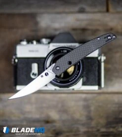 Spyderco Ikuchi Compression Lock Knife Carbon Fiber (3.26" Satin) -Spyderco Spyderco Ikuchi Compression Lock Folding Knife Satin C242CFP BHQ 93649 kp camera web