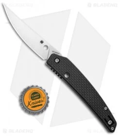 Spyderco Ikuchi Compression Lock Knife Carbon Fiber (3.26" Satin) -Spyderco Spyderco Ikuchi Compression Lock Satin C242CFP BHQ 93649 jr bottlecap