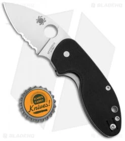 Spyderco Insistent Liner Lock Knife Black G-10 (2.48" Satin Serr) C246GPS -Spyderco Spyderco Insistent LL Black G 10 Satin Serr C246GPS BHQ 97496 jr bottlecap