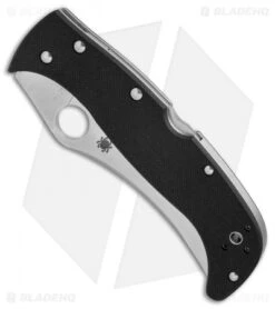 Spyderco James Keating Chinook 4 Lockback Knife Black G-10 (3.8" Satin) C63GP4 -Spyderco Spyderco James Keating Chinook 4 black G10 satin BHQ 50816 er spine